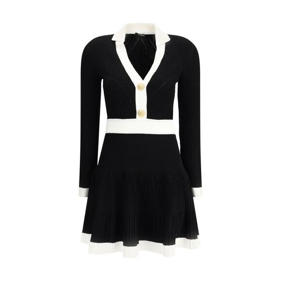 Balmain Black Viscose Casual Women's Dress